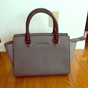 Michael Kors grey and black handbag
